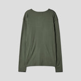 Overlock Henley Neck Knit Long Sleeve