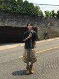 Todd Pigment Stripe Short Sleeve Collar Tee
