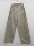 121 One Tuck Cotton Wide Pants