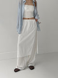 Tia Layered Nylon Wide Pants