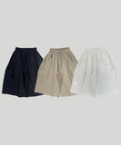 Side Tuck Cotton Cargo Bermuda Pants
