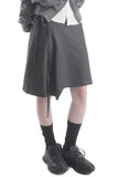 BELTED UNBAL STRIPE SKIRT