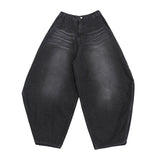 Label Snap Balloon Denim Pants