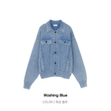 Stone Denim Washing Knit Trucker Jacket