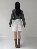 Basic Cotton Short Wide Pants