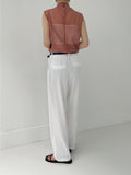 [summer] Wrinkle free semi-wide slacks
