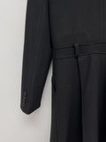 Belted Single Long One Piece Coat