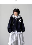Applique Crop Hood Zip-Up