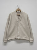 Woolen no collar string cardigan