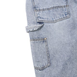 Double Knee Snow Washed Work Denim