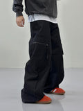 Capital Diagonal Zipper Raw Denim Pants