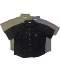 Sus patch work half shirt