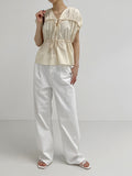 Jijel shirring flare blouse