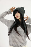 Knit cat hood beanie