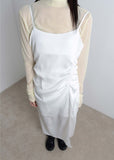 SATIN SLIT LONG OPS