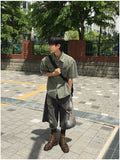 Sus patch work half shirt