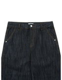 Nordic Slub Wide Flare Denim Pants