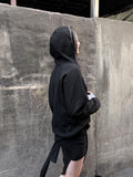 DIAGONAL ZIPPER HOODIE