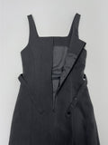 [Long ver.] Pecan Adjust Sleeveless One Piece