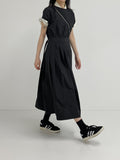 Bijo Nylon Pleated Long One Piece