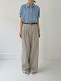 Liona Cotton Long Wide Pants