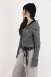 Boca collar knit zip-up
