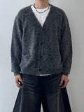 Mohair Two-Pocket Knit Cardigan