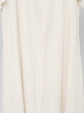 [Premium] Issey Pleated Collar Robe Long One Piece