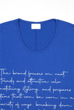 Script Lettering U Neck Over T-Shirt