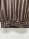 Big Collar Over Fit Leather Blouson