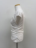 Shirring one off-shoulder T-shirt