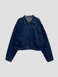 Wonder Zipper Cropped Denim Jacket