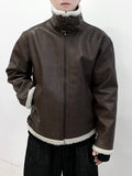 High-neck leather mustang