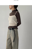 [T-shirt ver.] Doi Unbalanced Button Polar T-shirt