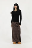 Rua Velvet Long Skirt