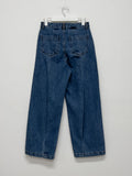 [unisex] Back pin tuck wide denim pants
