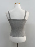 Ribbed U-neck Bra Top Sleeveless
