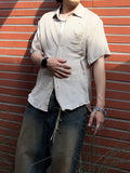 Sage Linen Half Shirt