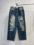 Vintage Scratch Balloon Denim
