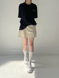 Sporty lettering overfit short sleeve T-shirt