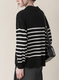 [Premium] Par Stripe V Knitwear