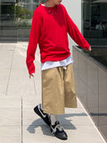 Solid Cotton Banding Bermuda Pants