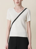 [Premium] Whole Garment Bush Wool Short Sleeve Knit