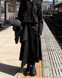 DOUBLE HIGH-NECK CARDIGAN