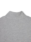 Dev Turtleneck Crop Waffle Sweatshirt