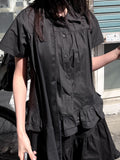 SHIRRING FRILL SHIRT