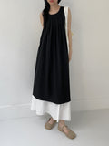 Backhaul Linen Sleeveless Flare One Piece