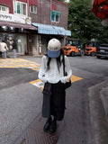 CHECK MIX FRILL SKIRT