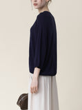 [Premium] Zenda Whole Garment Round Knit