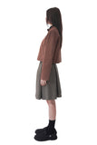 CROP SUEDE RIDER JACKET